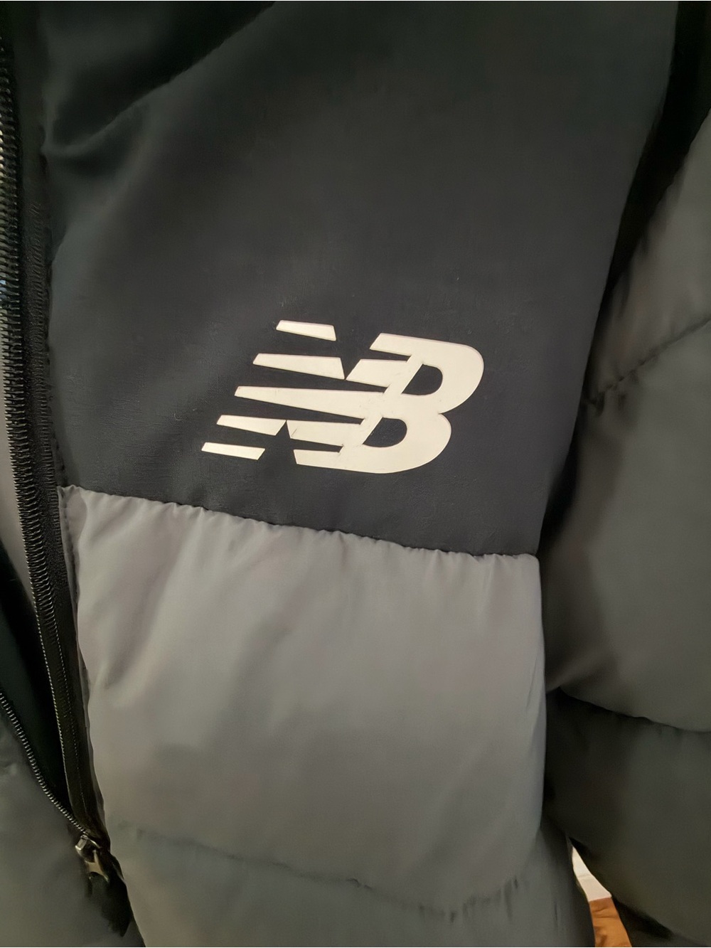New Balance Puffer Jacket - Black and Gray KIDS XL 18-20
